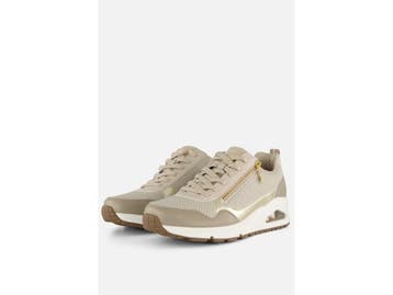Skechers UNO - METALLIC SLIDERS - Dames Sneakers - Taupe, Kleding | Dames, Verzenden, Zo goed als nieuw