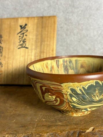 Chawan - Keramiek - Tokoname Nerikomi Bowl