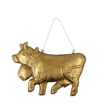 hanger ijzer koe goud 27cm, Verzenden, Nieuw