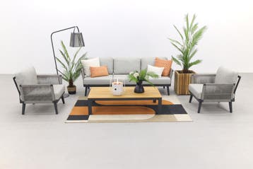 Durban/Mindo stoel-bank loungeset - 4-delig - Op=Op, Verzenden, Nieuw, Hout, Loungeset