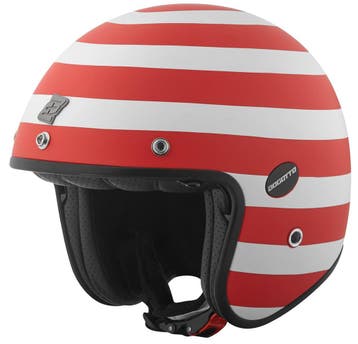 Bogotto V587 Scacchi Carbon Rood Wit Jethelm, Motoren, Kleding | Motorhelmen, Jethelm, Nieuw met kaartje, Overige merken, Heren