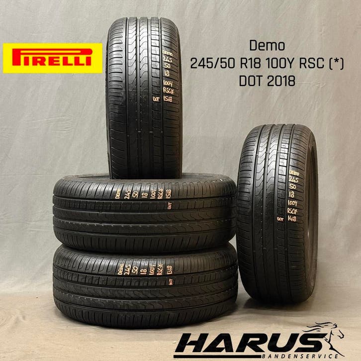 245/50/18 100Y RSC (*) Pirelli zomerbanden demo 4X, Auto-onderdelen, Banden en Velgen, 18 inch, Erkend duurzaam, Zomerbanden, 245 mm