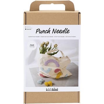 Hobbyset Punch Needle, Draagtas, pastelkleuren, 1 doos, Nieuw
