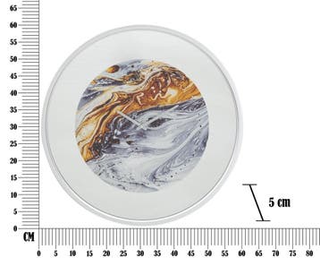 WANDKLOK SPIEGEL GRIJS CM Ø 60X5 - 647640000, Ophalen of Verzenden, Nieuw
