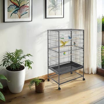 Vogelkooi 131cm hoog - antraciet, Dieren en Toebehoren, Verzenden, Nieuw