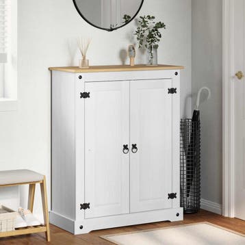 vidaXL Schoenenkast Wit 86 x 38,5 x 108 cm Massief, Verzenden, Nieuw