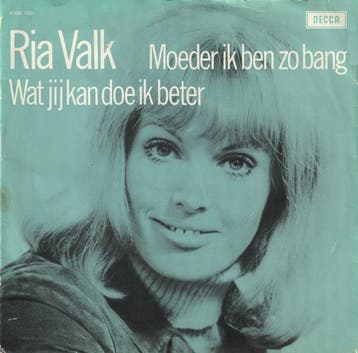 vinyl single 7 inch - Ria Valk - Moeder Ik Ben Zo Bang /..., Verzenden, Zo goed als nieuw, 7 inch, Nederlandstalig