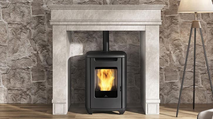 Edilkamin Sense 6 pelletkachel Aanbieding, Huis en Inrichting, Kachels, Pelletkachel, Vrijstaand, Nieuw, Overige brandstoffen