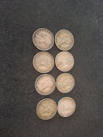 Italië, Republiek 500 Lire argento (8 monete) (Zonder