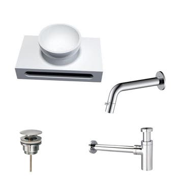 Sani Royal Solid Surface Waskom Rond met Solid, Nieuw