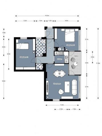 Te Huur 3 Kamer Appartement Boulevard In Enschede, Direct bij eigenaar, Overijssel, Enschede, Appartement