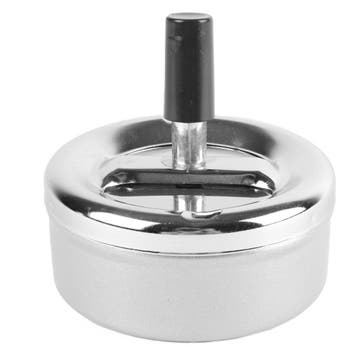 Benson Roterende metalen asbak - druk en draai - zilver -..., Ophalen of Verzenden, Nieuw