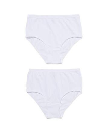 HEMA Dames tailleslip katoen - 2 stuks wit, Kleding | Dames, Ondergoed en Lingerie, Verzenden