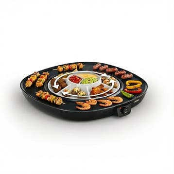 Grillplaat 8 personen | PFAS-vrij | Laatste Stuk!, Witgoed en Apparatuur, Gourmetstellen, Ophalen of Verzenden, Zo goed als nieuw