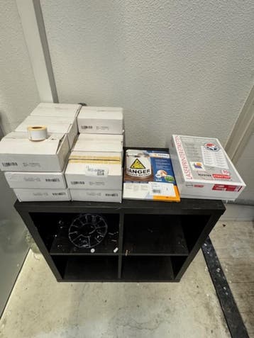 18x Doos labels, Nieuw in verpakking