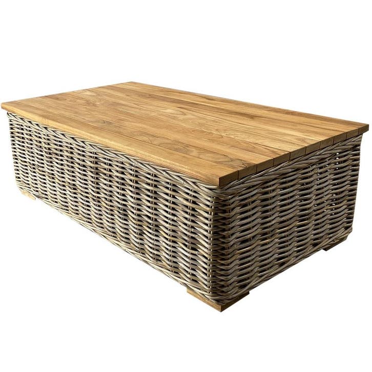 Otava Serva Nissah  lounge tuintafel naturel rotan - teak, Tuin en Terras, Tuintafels, Nieuw, Ophalen of Verzenden