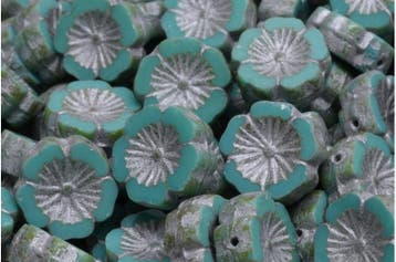2 x Tsjechische Glaskralen TCB Table Cut Beads Hawaiian F..., Ophalen of Verzenden, Nieuw, Kraal