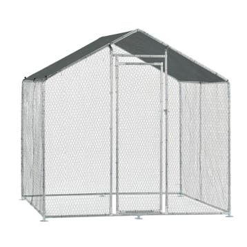 Kippenren Wels buitenren 2x2x2 m donkergroen pro.tec, Verzenden, Nieuw