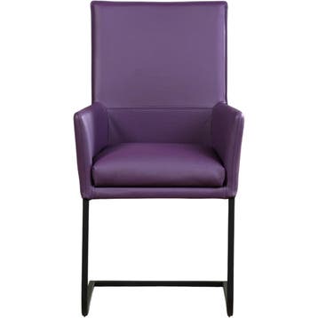 Set van 8 Leren eetkamerstoelen Ruler - Toledo Aubergine, Huis en Inrichting, Stoelen, Ophalen of Verzenden, Nieuw, Leer