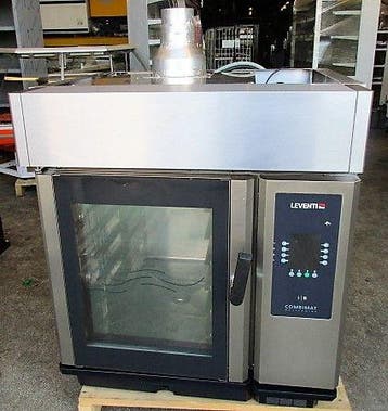 Leventi Heteluchtoven met afzuigkap, 380Volt, Gebruikt