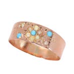 Ring - 18 karaat Roségoud, Geel goud - Parel - Vintage, Nieuw