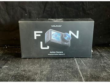 WOLFANG GA420 - Action Camera 4K 60FPS 24MP - Waterdicht tot, Verzenden, Zo goed als nieuw