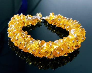 Amber Prachtige vintage Baltische barnsteen armband- 25 g