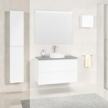 Kolomkast Boss & Wessing Badmeubel 160x40x35 cm Mat Wit, Ophalen of Verzenden, Nieuw