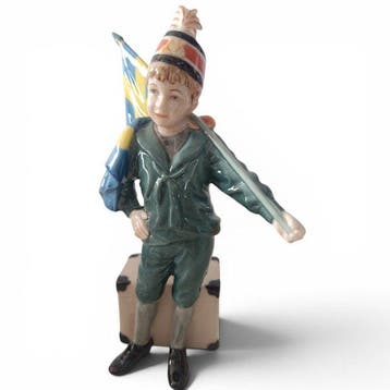 Royal Copenhagen - Carl Larsson - sculptuur, Pontus med flag