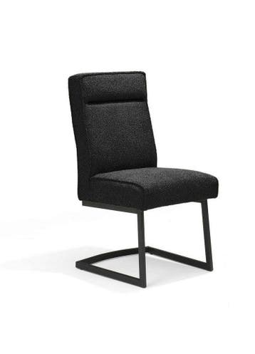 Eetkamerstoel Jones - eetkamerstoelen - Zwart, Nieuw, Zwart, Stof