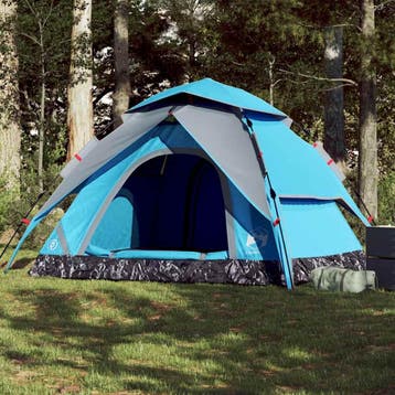 vidaXL Koepeltent 5-persoons snelontgrendeling blauw, Verzenden, Nieuw, Tot en met 2