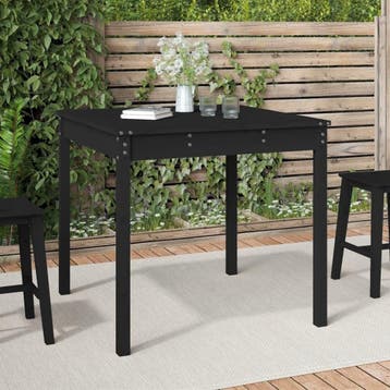 Tuintafel Zwart 82x82cm | Retourdeal 33% Korting, Ophalen of Verzenden, Zo goed als nieuw, Vierkant, Hout