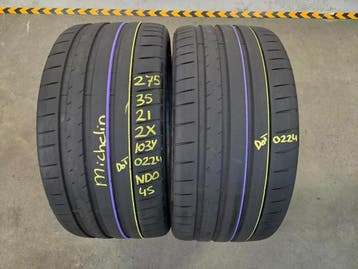 275/35/21 103Y NDO MICHELIN ZOMERBANDEN 6,4MM PROFIEL 2X, Ophalen, Gebruikt, 275 mm, 21 inch