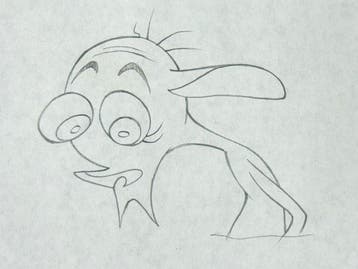 The Ren & Stimpy Show - 1 Originele animatietekening uit de, Nieuw in verpakking