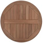 Tafelblad teakhout rond 70 cm en 3 cm dik - teak tafelbladen, Ophalen of Verzenden, Nieuw in verpakking, Meubilair