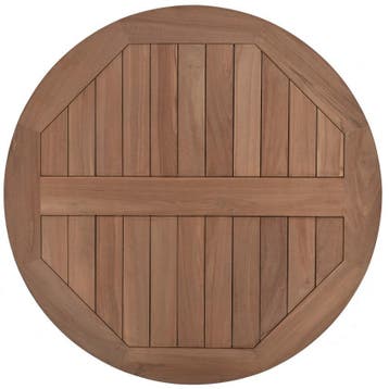 Tafelblad teakhout rond 70 cm en 3 cm dik - teak tafelbladen, Ophalen of Verzenden, Nieuw in verpakking, Meubilair