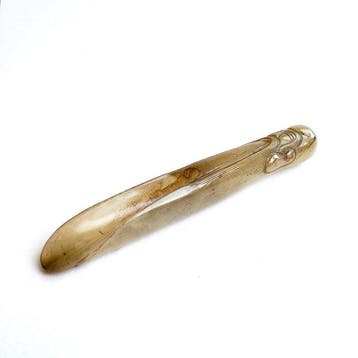Oud-Chinees jade (? ) harde groene steen Oude Wijze Hoofd
