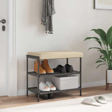 vidaXL Bankkussen Stof Crèmekleurig Diepte 35 cm, Verzenden, Nieuw