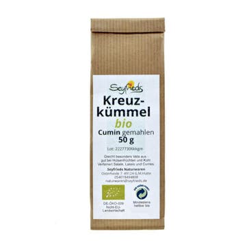 BIO-Komijnzaadjes/Cumin Seeds Heel - 50 g (Seyfrieds), Ophalen of Verzenden, Nieuw