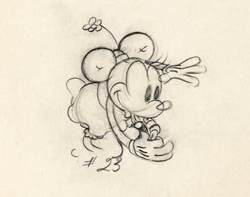 Walt Disney - Minnie Mouse en katten animatie teken groep, Nieuw
