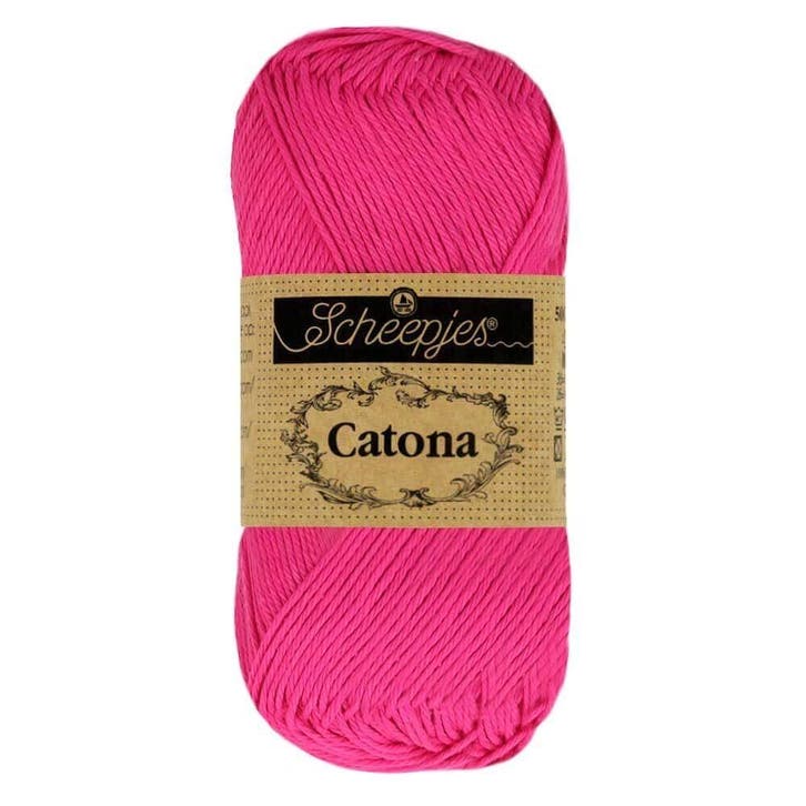 Scheepjes Catona 50g - 604 Neon Pink - Haakgaren / Breigaren, Hobby en Vrije tijd, Breien en Haken, Breien of Haken, Nieuw, Wol of Garen