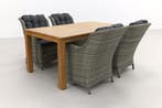 VDG Rome teak 170 cm. - Natural Brown - tuinset/ King -, Verzenden, Nieuw, Hout, Tuinset