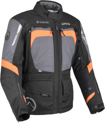 DANE Reykjavik Zwart Oranje Waterdichte Textiele Motorjas, Nieuw met kaartje, Jas | textiel, DANE, Heren