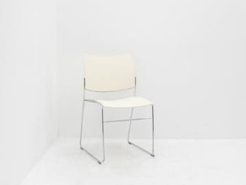Vergaderstoel Casala Curvy 2288 - kunststof beige - slede, Werkplek, Ophalen of Verzenden, Gebruikt, Overige typen