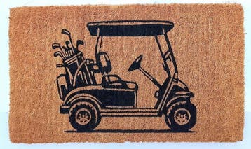 Deurmat Kokos handgeweven golfkar 75cm, Verzenden, Nieuw