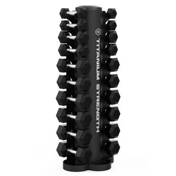 Hex Dumbbell Set 1 - 10 KG met Compact Verticaal Rack, Verzenden, Nieuw