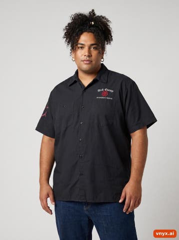 Dickies Casual overhemden Heren maat XL Zwart Vintage, Ophalen of Verzenden, Nieuw
