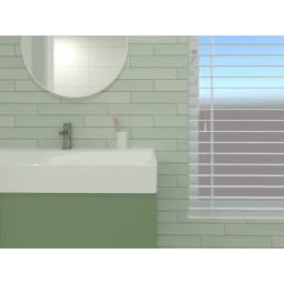 Wandtegel Lichtgroen 6,5x39,5cm (Muurtegels), Nieuw, 20 tot 40 cm, 10 m² of meer, Wandtegels