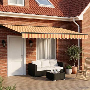 vidaXL Elektrisch Uittrekbaar Zonnescherm 5 × 3,5 m, Verzenden, Nieuw