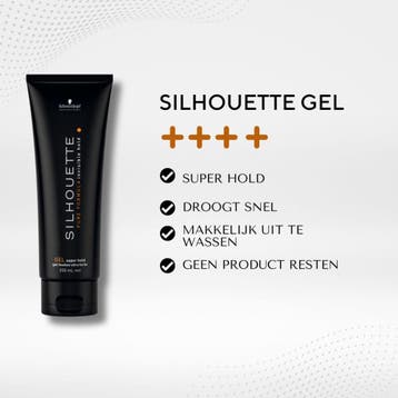 Schwarzkopf Silhouette Super Hold Gel - 250ml, Ophalen of Verzenden, Nieuw, Gel, Wax, Haarlak of Mousse